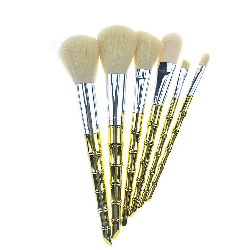 Hot Sale Gold Bamboo Handle Cosmetic Brush kit 5pcs Makeup Brush Set Custom Logo