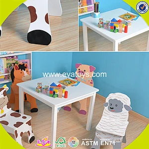 wholesale baby wooden study table chair cute kids wooden study table chair W08G158