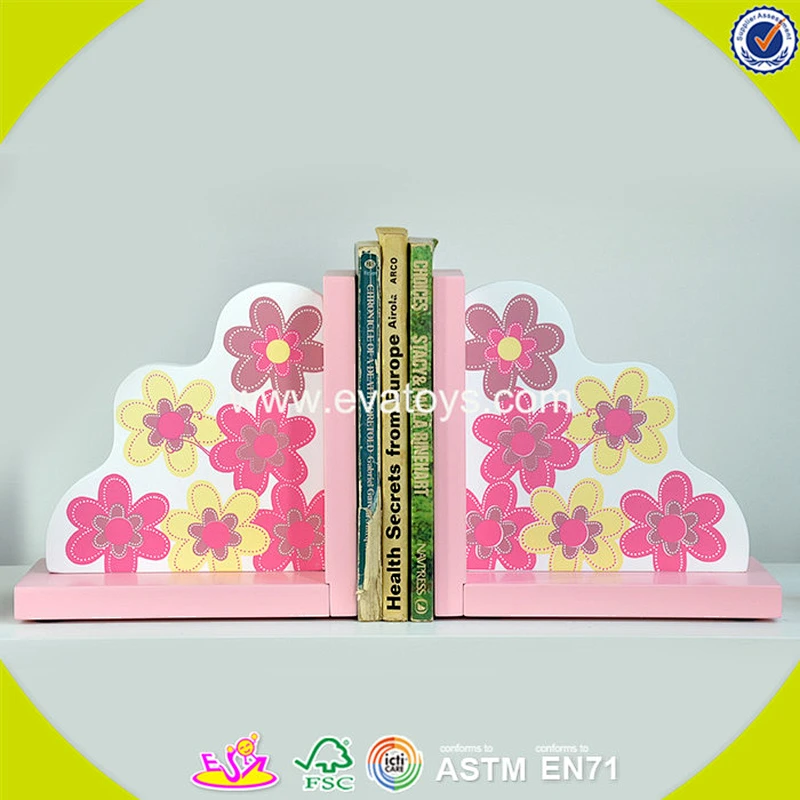 wholesale beautiful wooden bookend for girls popular wooden bookend for girls W08D054