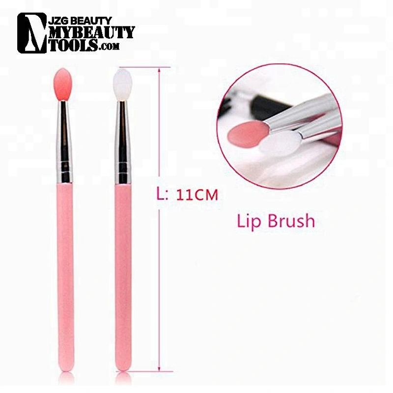 custom logo lip gloss makeup brush silicone
