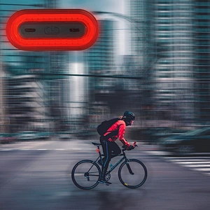 Mountain bike helmet light  3.7V 400MAh li-ion Battery red light USB recharging COB bicycle light