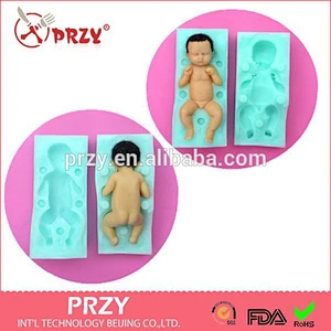 Hotsale Eco-friendly Fondant Cake Decorating 3d Silicone Baby Mold