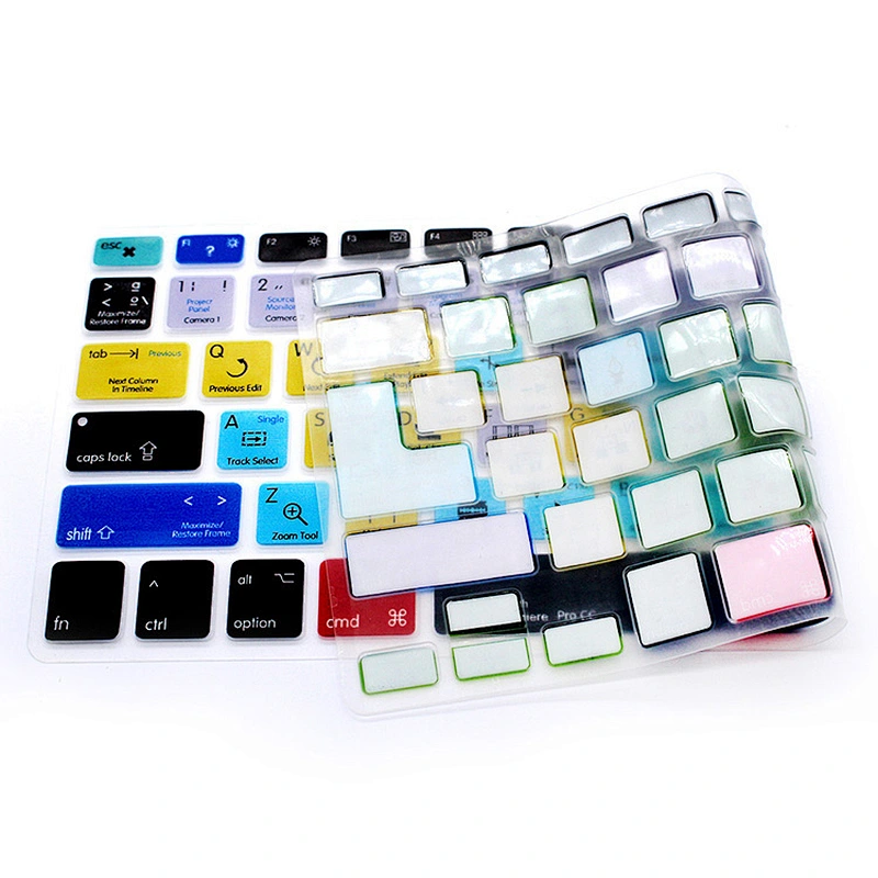 Premiere Pro CC oem hotkeys keyboard covers Spanish Language custom silicone keyboard cover For mac laptop
