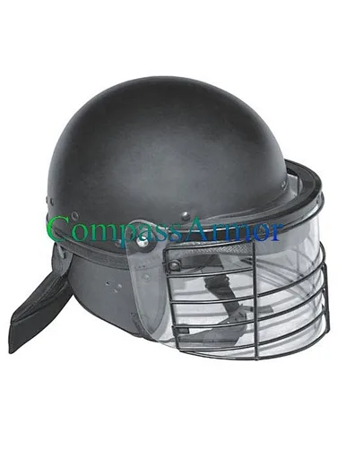RIOT POLICE TACTICAL HELMET WITH STEEL GUARD GRID