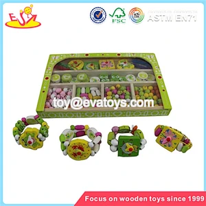 Wholesale beautiful wooden threading beads toy brain training wooden threading beads toy W11E002