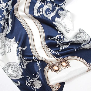 Custom Digital Print Shawls Square Scarf Satin Silk Scarf For Malaysia
