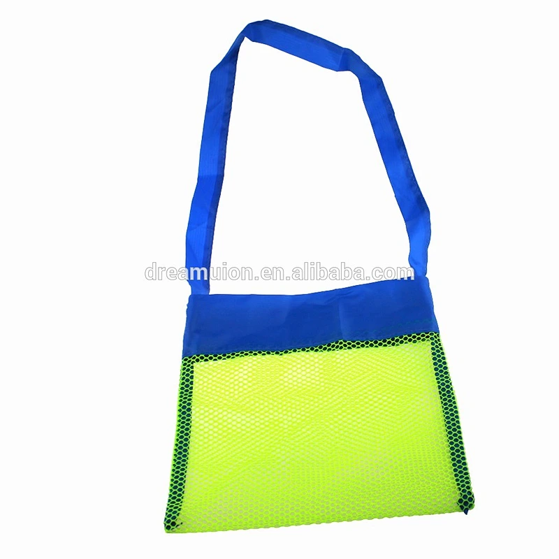 Foldable Sand Away Mesh Beach Bag Adult Totes & Children Treasures backpack Carry Pouch Toys Kid Towel, Clothes