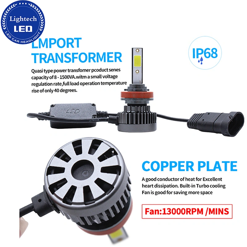 GT3B COB High Power Auto Parts 36w Car Led Headlight Bulb