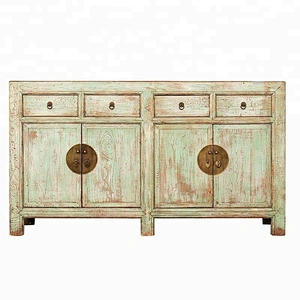 wholesale Beijing rustic reclaimed wood distressed buffet living room furniture