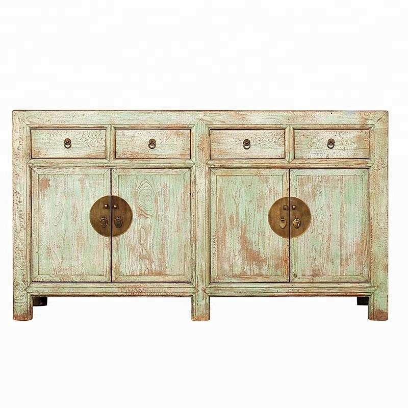 wholesale Beijing rustic reclaimed wood distressed buffet living room furniture