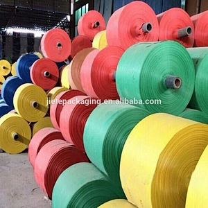 Cheap wholesale tubular pp woven bag fabric roll with laminated and printing