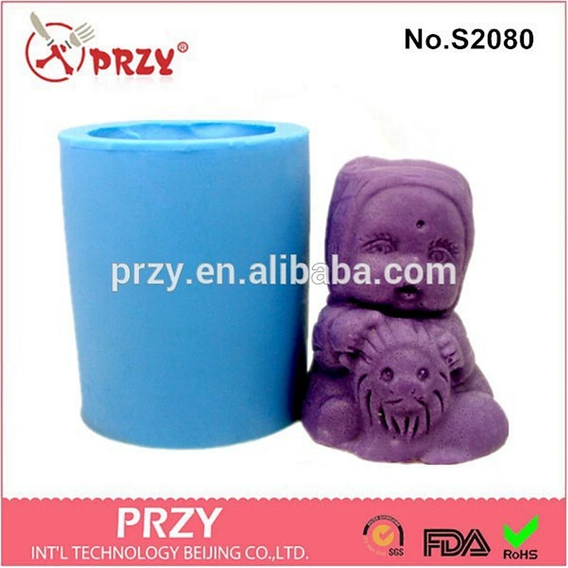 DIY handmade 3d baby silicone molds for soap making