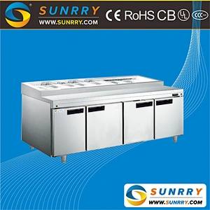 Salad Display Counter Refrigerator Acrylics Steel Cover