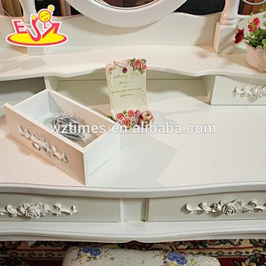 2018 New design wooden bedroom vanity solid wooden youth bedroom vanity top sale wooden bedroom vanity W08H058