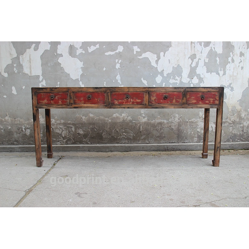 Chinese antique Five drawer console Table Furniture