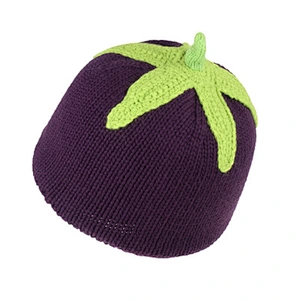 Kids children funny knitted hat with vegetable without visor beanie hat cap