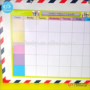 Advertising gift cheap custom weekly planning chart magnetic timetable