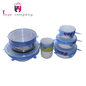 Custom 6pcs /8pcs/ 12 pcsBPA Free Flexible Silicone Stretch Lids Seal