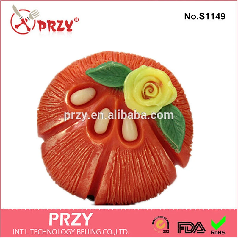 Decorative silicone Rose and dried persimmons rice cake silicone mold