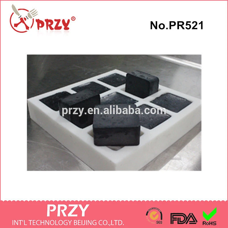 PR521 Handmade soap square 9 hole silicone mold moulds silicone moulds can be customerized