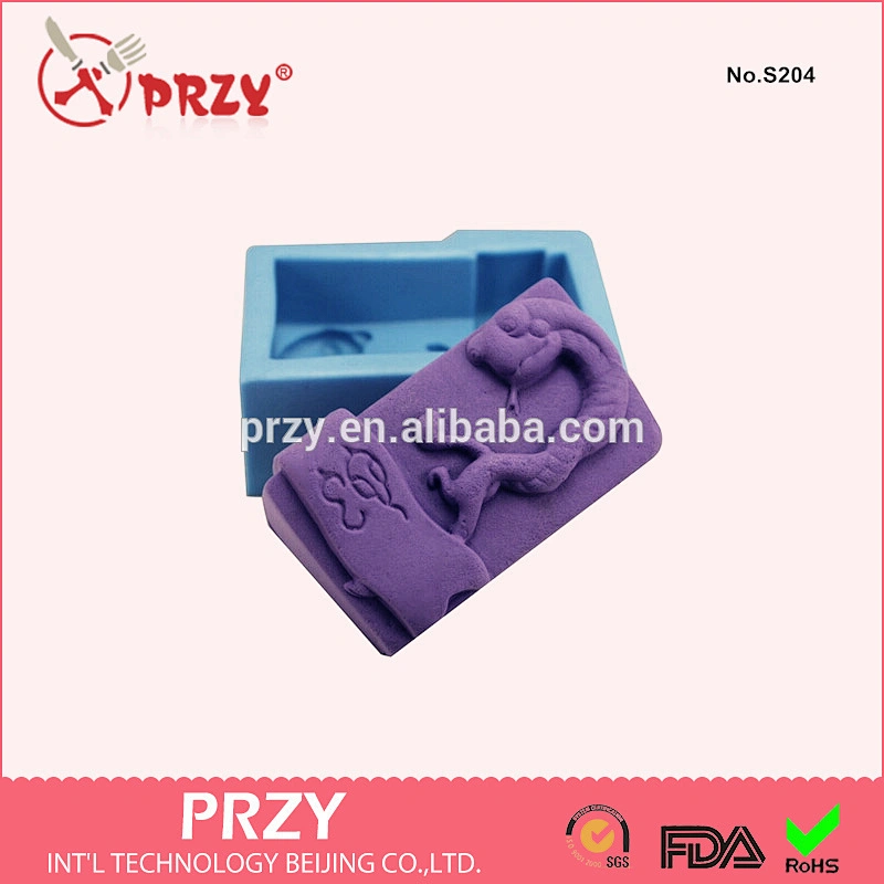 handmade animal silicone snake pattern soap mold