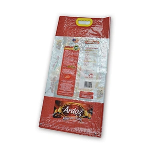 Wholesale custom pp woven rice bags with handle 5kg 10kg