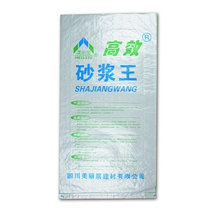 Construction Industrial use white plastic 25kg putty powder packing bag with printing