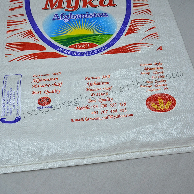 white plastic pp woven flour bag/sack 50kg for wheat,grain,rice,bran,feed