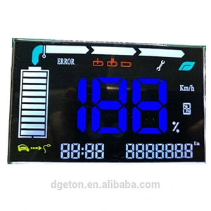 black VA custom segment speedometer lcd display screen