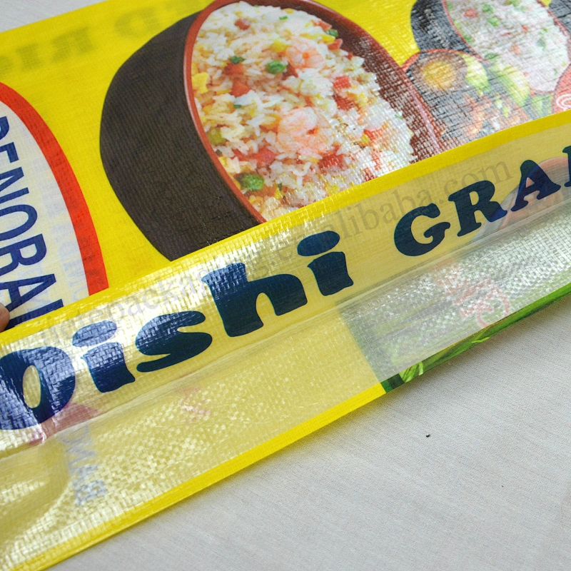New material pp woven fabric basmati rice packaging bag for wheat,oats
