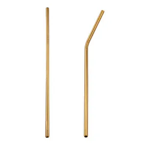 Factory Wholesale Color Drinking Custom Stainless Steel Straw  Reusable Metal Straw