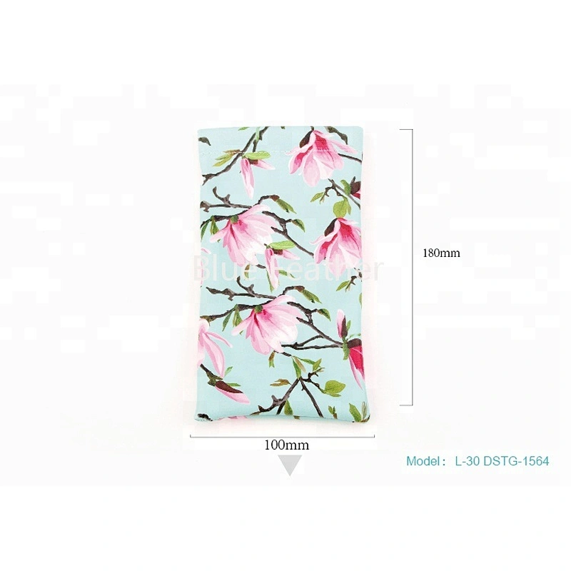 Floral custom design easy taken eyeglass bag with spring top