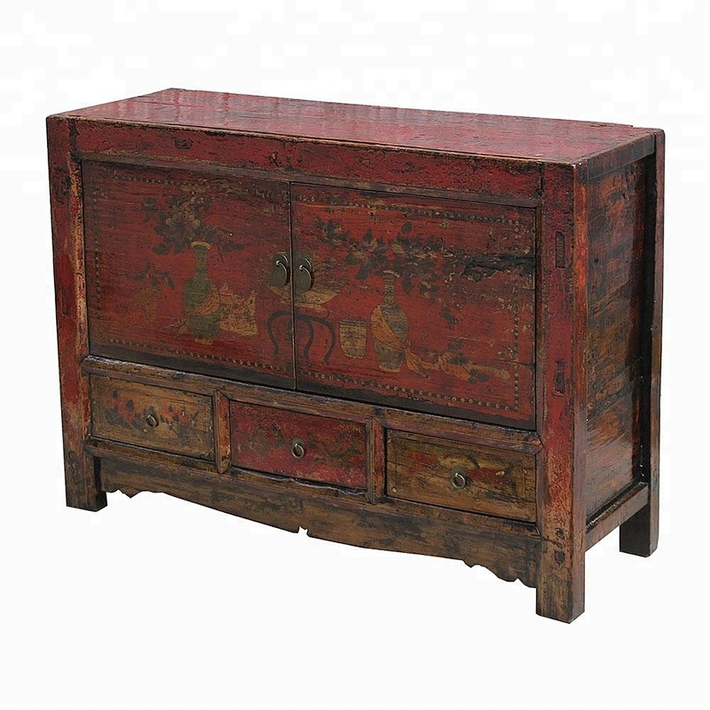 chinese antique lacquered distressed mongolian furniture