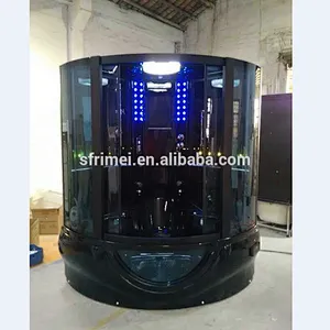 Bathroom Round Corner Black Infrared Steam Shower For African Market