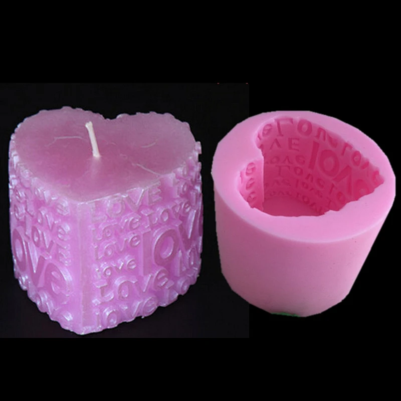 Wedding Craft molds Heart Shaped handmade Soap Mold Silicone Candle mould  Valentine's Day