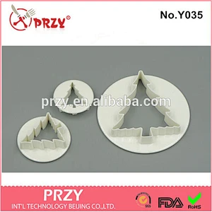Eco-friendly Y035 christmas tree fondant cake decorating tools