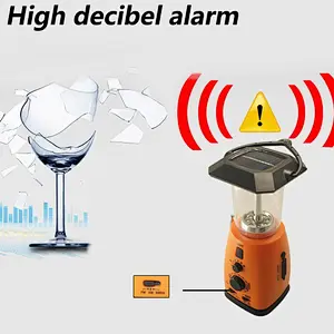 2 LIGHTING MODELS USB RECHARGEABLE RADIO ANTENNA PLASTIC CAMPING LANTERN/SOLAR PANEL 80 LUMENS