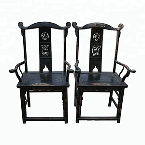 chinese antique handmade elm wooden restaurant armchair