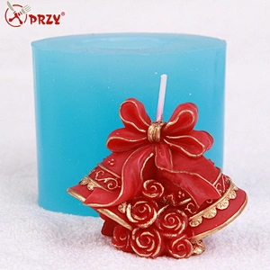 Christmas bell 3d silicone candle mold silicone soap mold silicone molds for cake decoration