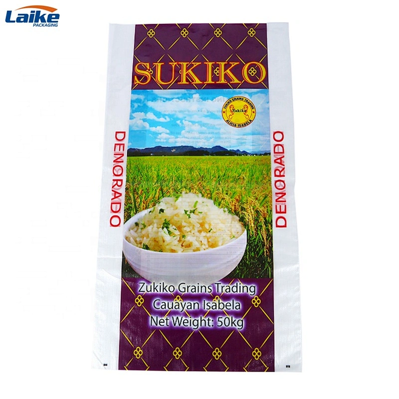 custom design 25kg pp woven rice bag 50kg bopp laminated pp woven bag 100kg rice packing bag