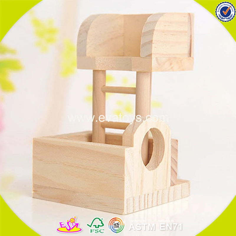 2018 New design wooden amusement facilities for hamster mini wooden amusement facilities for hamster W06F027