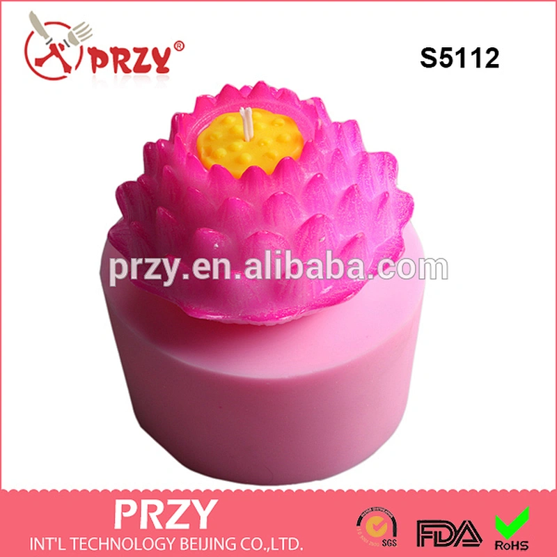 S5112 Lotus shape DIY candle mold silicone soap mold handmade soap mold