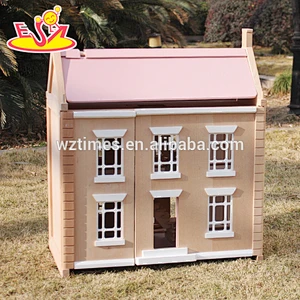 2018 high quality children wooden victorian dolls house W06A237