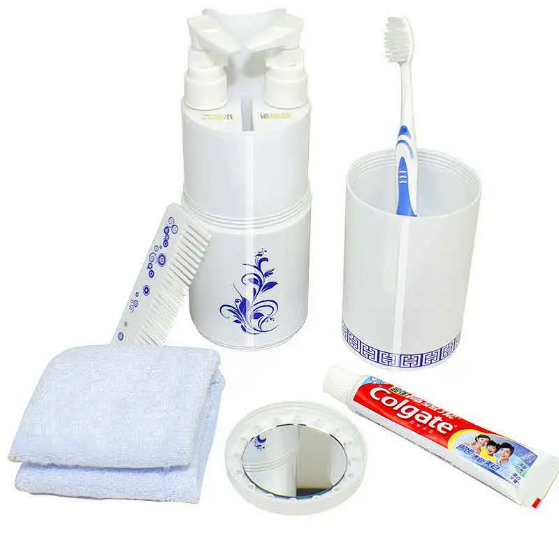 Travel Lovers Cup Toothbrush Holder Wheat Straw Storage Box Toothbrush Capsule Wash Cup