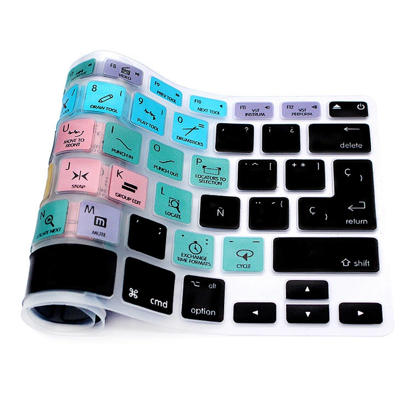 InDesign/Steinberg/Cubase/Studio/PS Shortcut Keys Silicone Keyboard Cover for Macbook Multi-language Hotkey Protection Film
