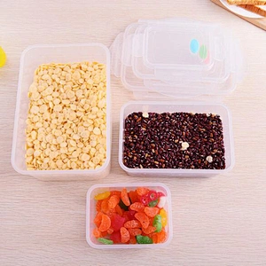 Free Sample China Supplier Lunch Box For Kids Leakproof Food Containers Transparent Sealed Bento Box Three Piece of Sets