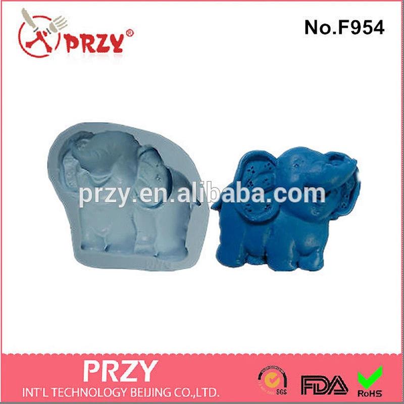elephant fondant silicone cake mold