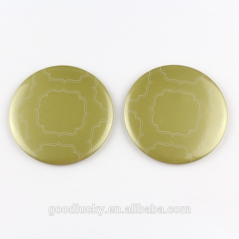 Round promotion gifts pocket cosmetic mirror with desgin