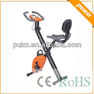 Orange recumbent exercise bike with 2.5kgs flywheel from supplier