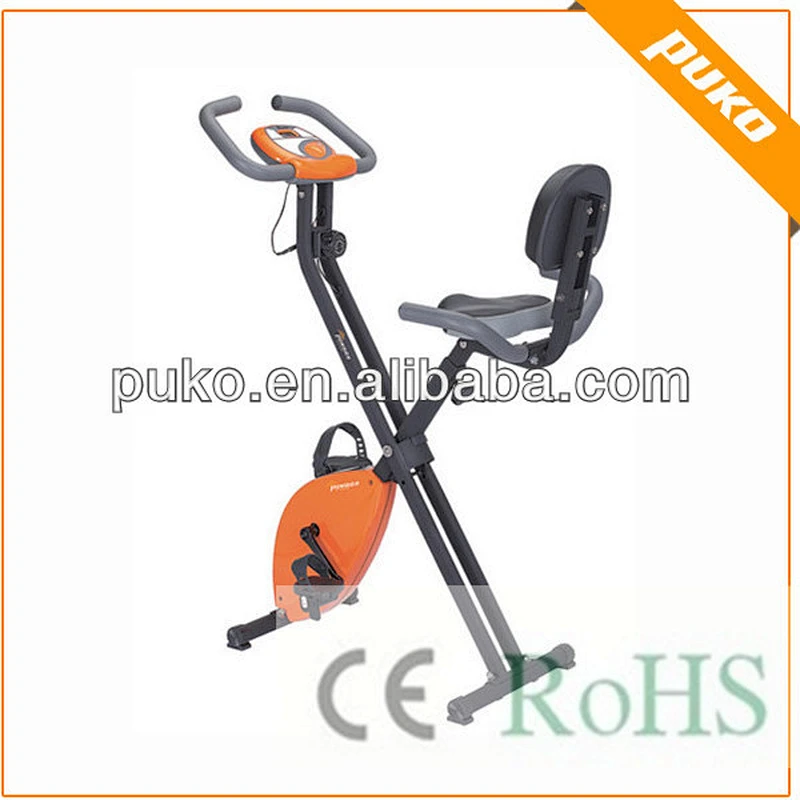 Orange recumbent exercise bike with 2.5kgs flywheel from supplier